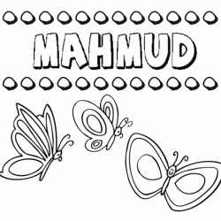 Mahmud: dibujos de los nombres para colorear, pintar e imprimir