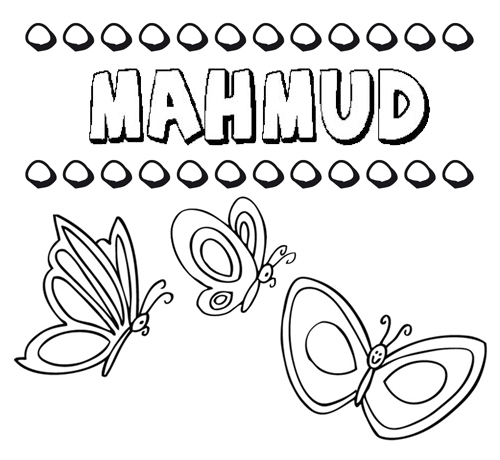 Mahmud: dibujos de los nombres para colorear, pintar e imprimir