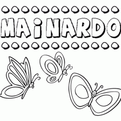 Mainardo: dibujos de los nombres para colorear, pintar e imprimir