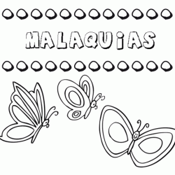 Malaquías: dibujos de los nombres para colorear, pintar e imprimir
