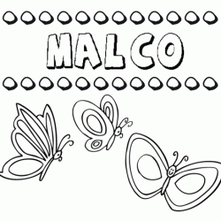 Malco: dibujos de los nombres para colorear, pintar e imprimir