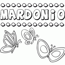 Mardonio: dibujos de los nombres para colorear, pintar e imprimir