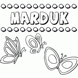 Marduk: dibujos de los nombres para colorear, pintar e imprimir