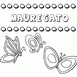 Mauregato: dibujos de los nombres para colorear, pintar e imprimir