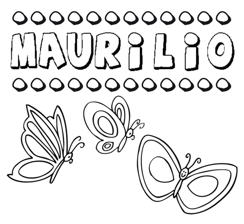 Maurilio: dibujos de los nombres para colorear, pintar e imprimir