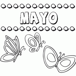 Mayo: dibujos de los nombres para colorear, pintar e imprimir