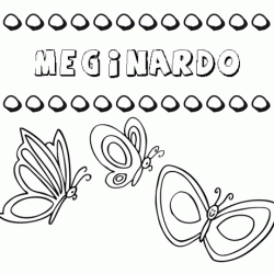 Meginardo: dibujos de los nombres para colorear, pintar e imprimir