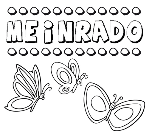 Meinrado: dibujos de los nombres para colorear, pintar e imprimir