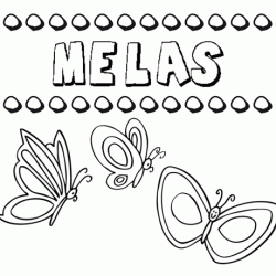 Melas: dibujos de los nombres para colorear, pintar e imprimir