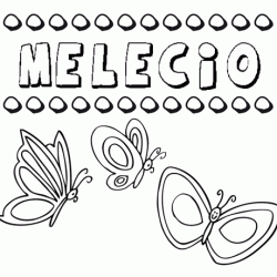 Melecio: dibujos de los nombres para colorear, pintar e imprimir