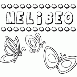 Melibeo: dibujos de los nombres para colorear, pintar e imprimir