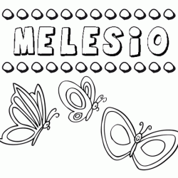 Melesio: dibujos de los nombres para colorear, pintar e imprimir