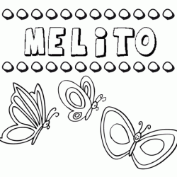 Melito: dibujos de los nombres para colorear, pintar e imprimir