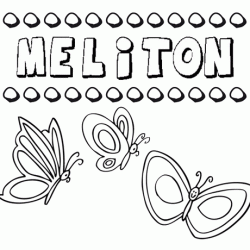 Melitón: dibujos de los nombres para colorear, pintar e imprimir
