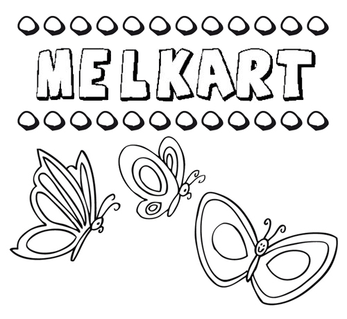 Melkart: dibujos de los nombres para colorear, pintar e imprimir