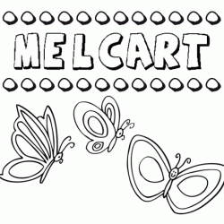 Melcart: dibujos de los nombres para colorear, pintar e imprimir