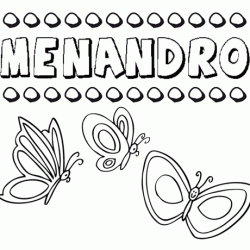 Menandro: dibujos de los nombres para colorear, pintar e imprimir