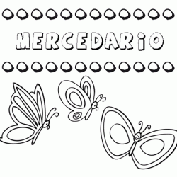 Mercedario: dibujos de los nombres para colorear, pintar e imprimir