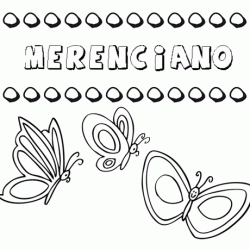Merenciano: dibujos de los nombres para colorear, pintar e imprimir