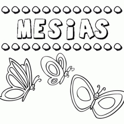 Mesías: dibujos de los nombres para colorear, pintar e imprimir