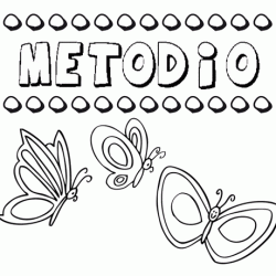 Metodio: dibujos de los nombres para colorear, pintar e imprimir