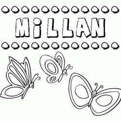 Millán: dibujos de los nombres para colorear, pintar e imprimir