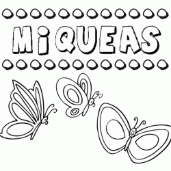 Miqueas: dibujos de los nombres para colorear, pintar e imprimir
