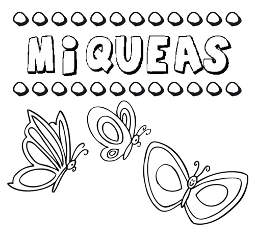 Miqueas: dibujos de los nombres para colorear, pintar e imprimir