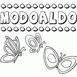 Modoaldo: dibujos de los nombres para colorear, pintar e imprimir