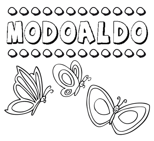 Modoaldo: dibujos de los nombres para colorear, pintar e imprimir