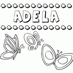 Adela: dibujos de los nombres para colorear, pintar e imprimir