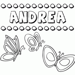 Andrea: dibujos de los nombres para colorear, pintar e imprimir