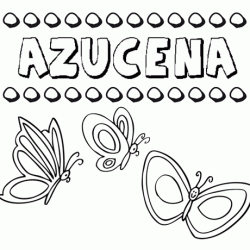 Azucena: dibujos de los nombres para colorear, pintar e imprimir