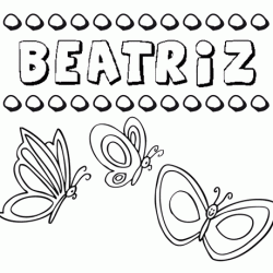 Beatriz: dibujos de los nombres para colorear, pintar e imprimir