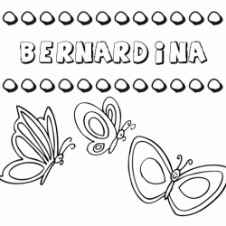 Bernardina: dibujos de los nombres para colorear, pintar e imprimir
