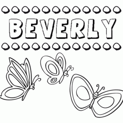 Beverly: dibujos de los nombres para colorear, pintar e imprimir