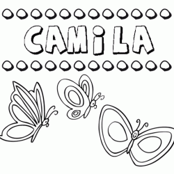 Camila: dibujos de los nombres para colorear, pintar e imprimir