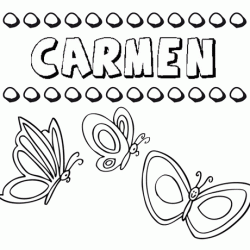 Carmen: dibujos de los nombres para colorear, pintar e imprimir