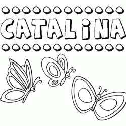 Catalina: dibujos de los nombres para colorear, pintar e imprimir