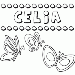 Celia: dibujos de los nombres para colorear, pintar e imprimir