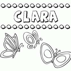 Clara: dibujos de los nombres para colorear, pintar e imprimir