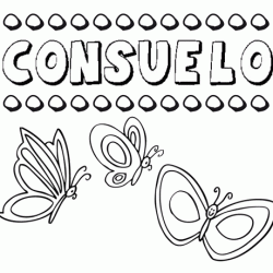 Consuelo: dibujos de los nombres para colorear, pintar e imprimir