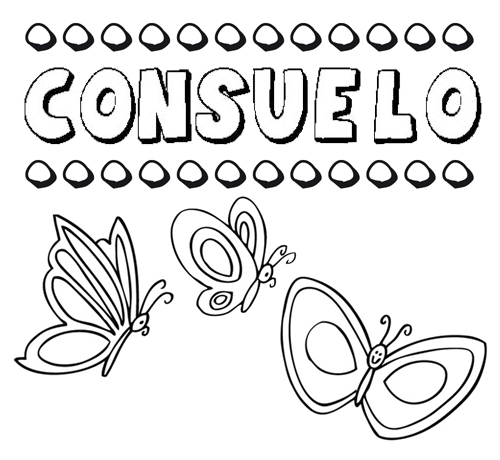 Consuelo: dibujos de los nombres para colorear, pintar e imprimir