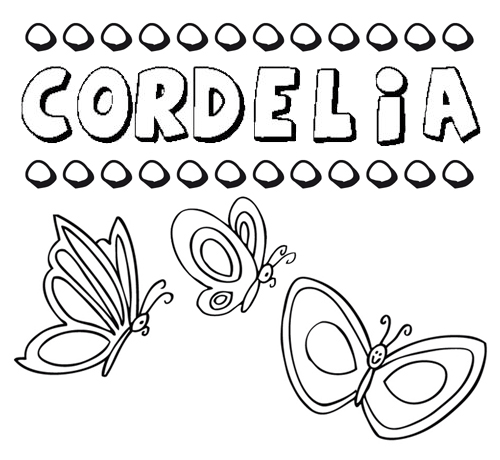 Cordelia: dibujos de los nombres para colorear, pintar e imprimir