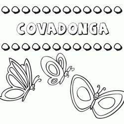 Covadonga: dibujos de los nombres para colorear, pintar e imprimir