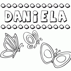 Daniela: dibujos de los nombres para colorear, pintar e imprimir