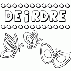 Deirdre: dibujos de los nombres para colorear, pintar e imprimir