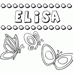 Elisa: dibujos de los nombres para colorear, pintar e imprimir