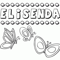 Elisenda: dibujos de los nombres para colorear, pintar e imprimir