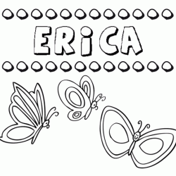 Erica: dibujos de los nombres para colorear, pintar e imprimir